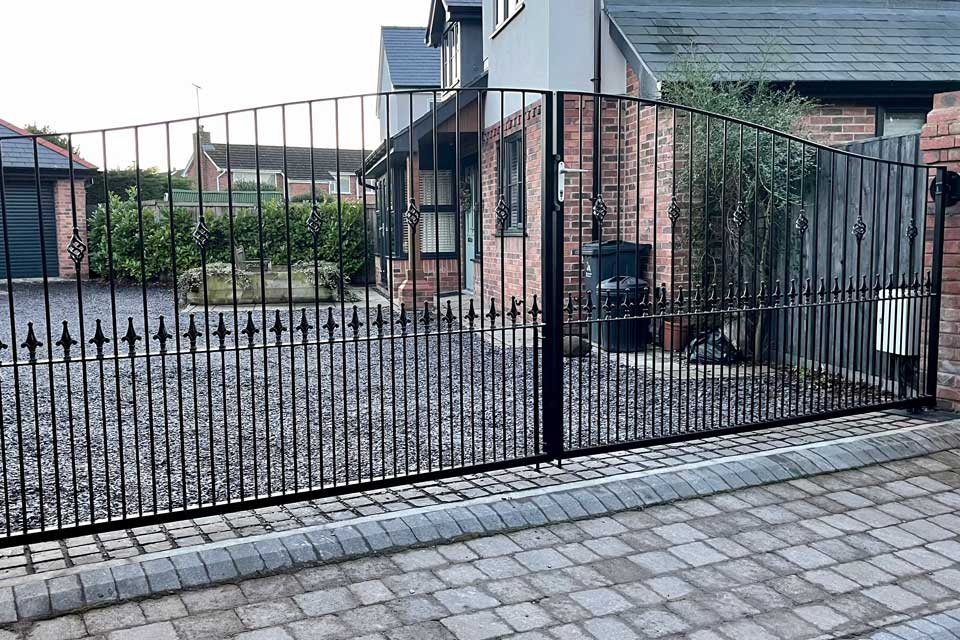 Extra Wide Wrought Iron Gate