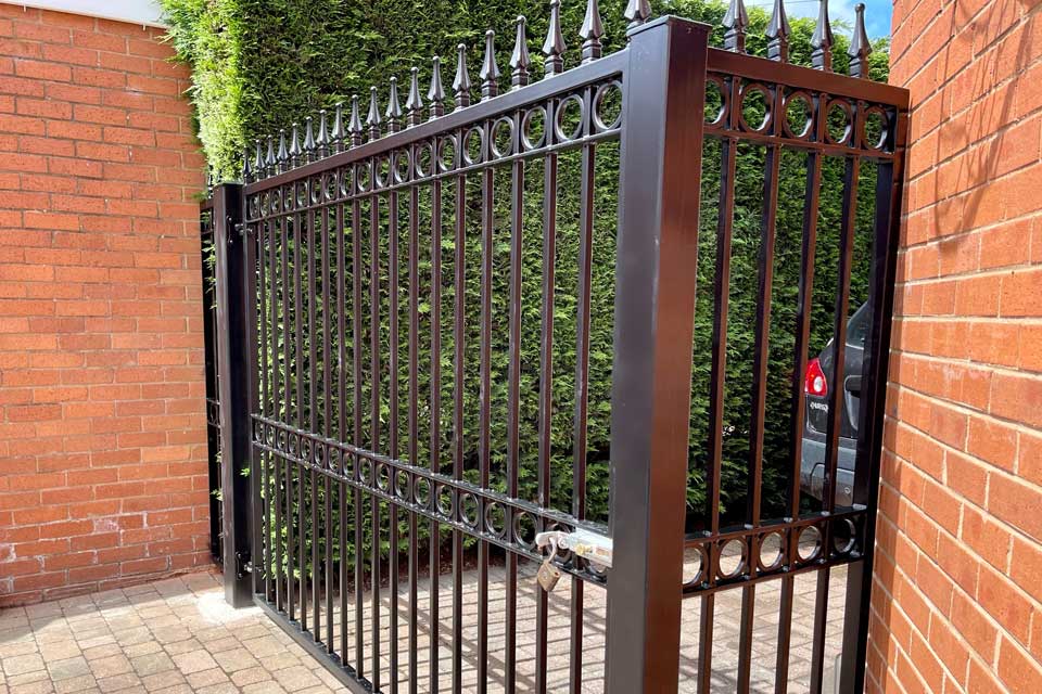 Wrought Iron Gate and Return Panel